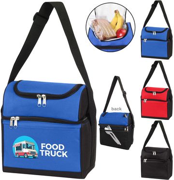 Double Compartment Cooler Bag - Full Color Imprint