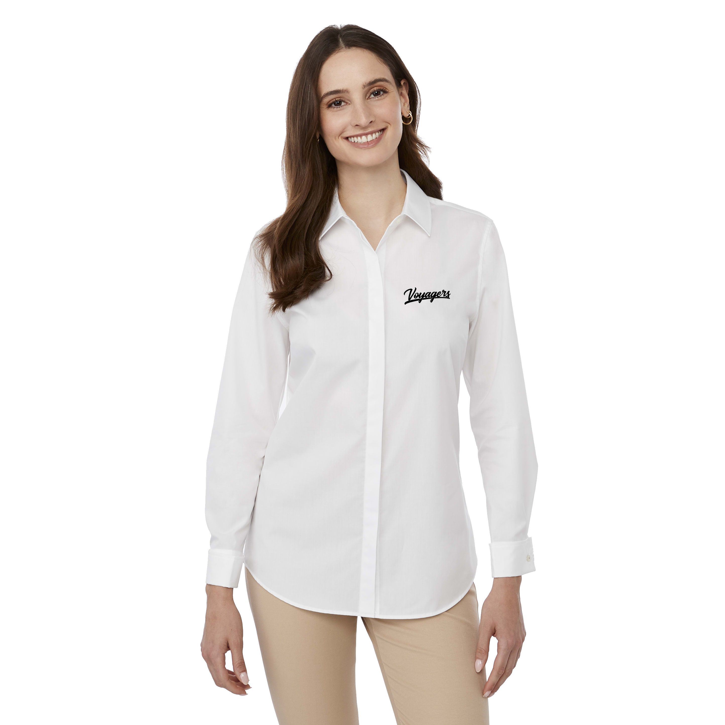 UNTUCKit Women's Tracey Long Sleeve Button Up Dress Shirt