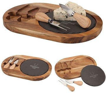 Bon Appetit Slate Cheese Set - 11.75" W x 7.825" H x 0.75" D